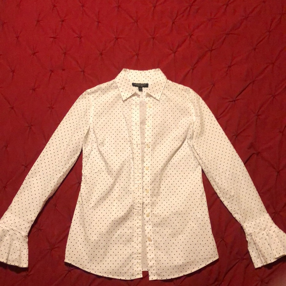 Banana Republic polka dot button down shirt